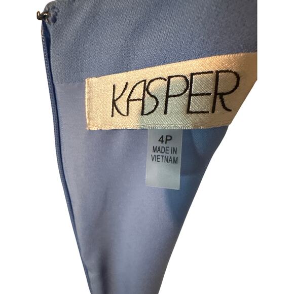 Kasper Women’s Light Blue Sheath Dress - size 4P - workwear, business - Picture 6 of 7